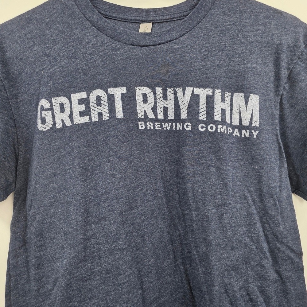 GREAT RYTHM BREWING COMPANY SHIRT MENS UNISEX SMALL GRAY BREWERY BEER DRINK NH - Picture 3 of 9